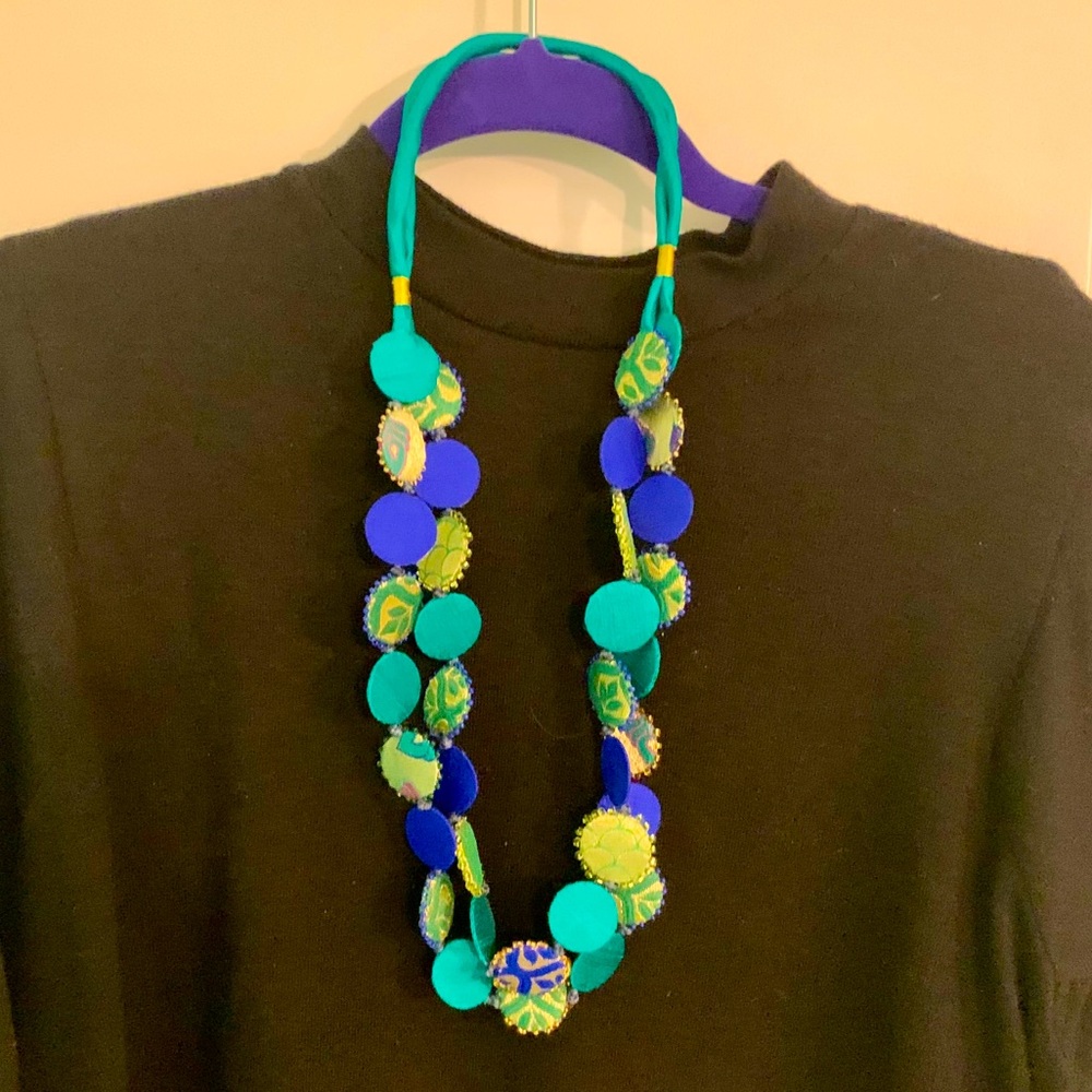 Fabric Layered Necklace